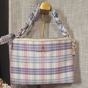 Nanette Lepore Pastel Plaid Shoulder Bag in Lavender, Pink, Cream